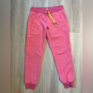 Figs Neon Pink Joggers XSP